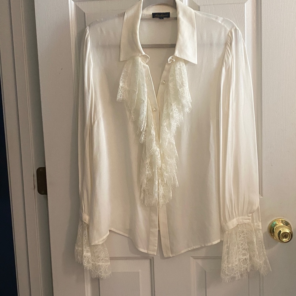 Luisa Spagnoli Cream silky top size L